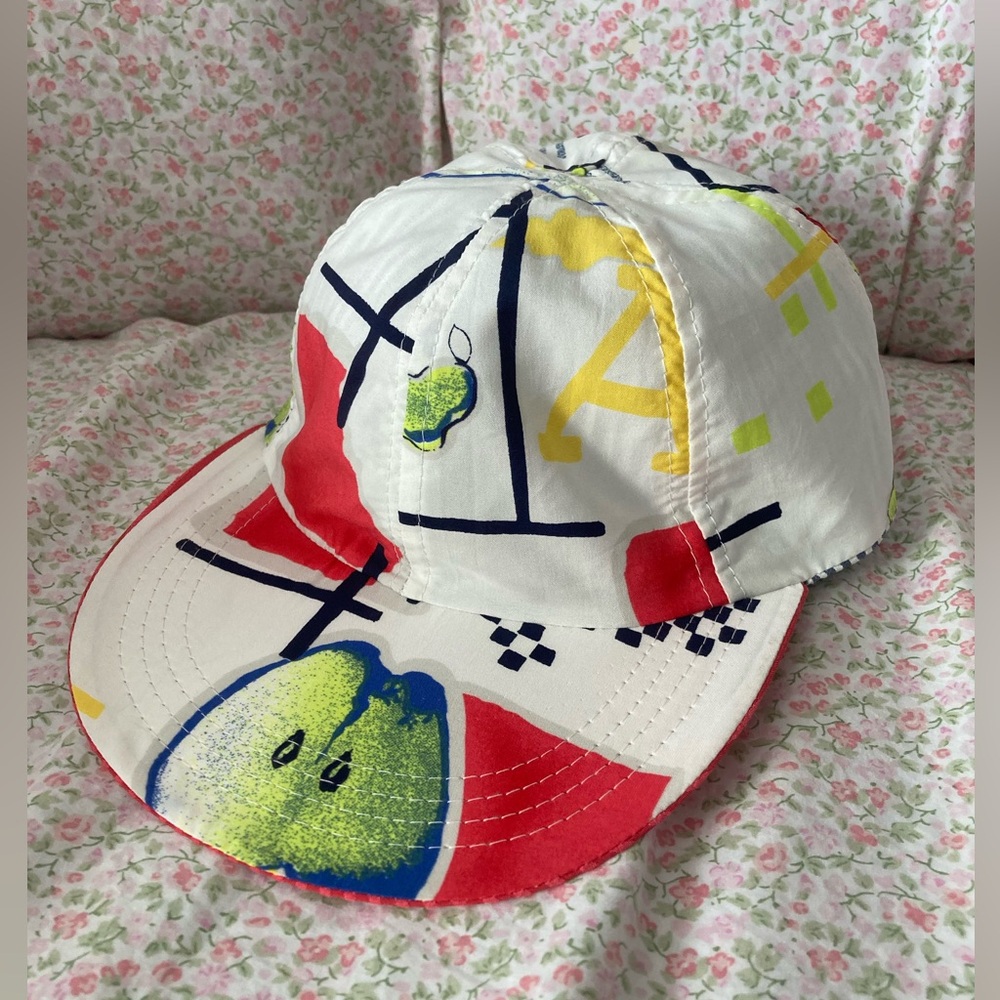 Vintage Reversible 80s Colorful Graphic Apple Cap Hat